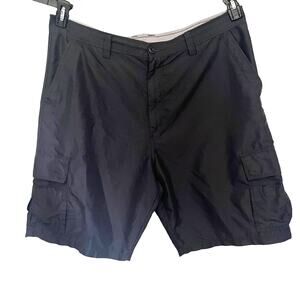 Burnside Cargo Mens Shorts 38 Charcoal Outdoor Hiking Utility Gorpcore Techwear